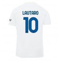 Pánský Fotbalový dres Inter Milan Lautaro Martinez #10 2023-24 Venkovní Krátký Rukáv